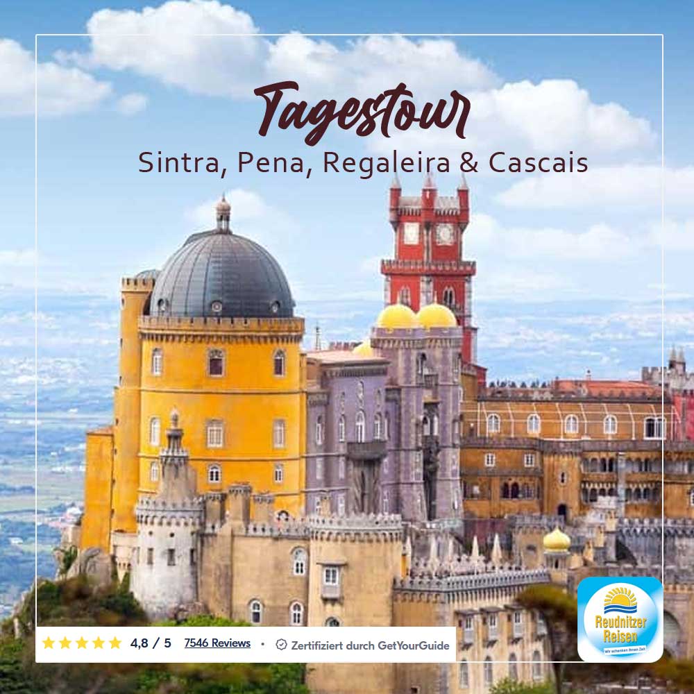 Lissabon: Geführte Tagestour durch Sintra, Pena, Regaleira & Cascais