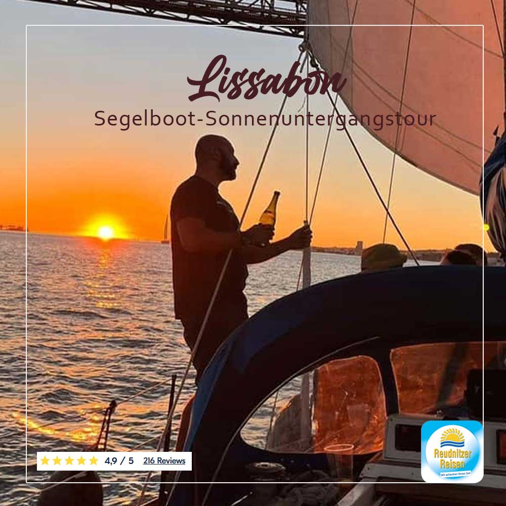 Lissabon: Segelboot-Sonnenuntergangstour mit einem Drink