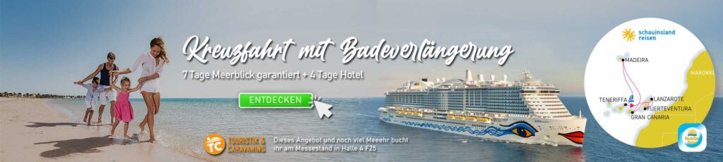 Kreuzfahrt mit Badeverlängerung  7 Tage Meerblick garantiert + 4 Tage Hotel