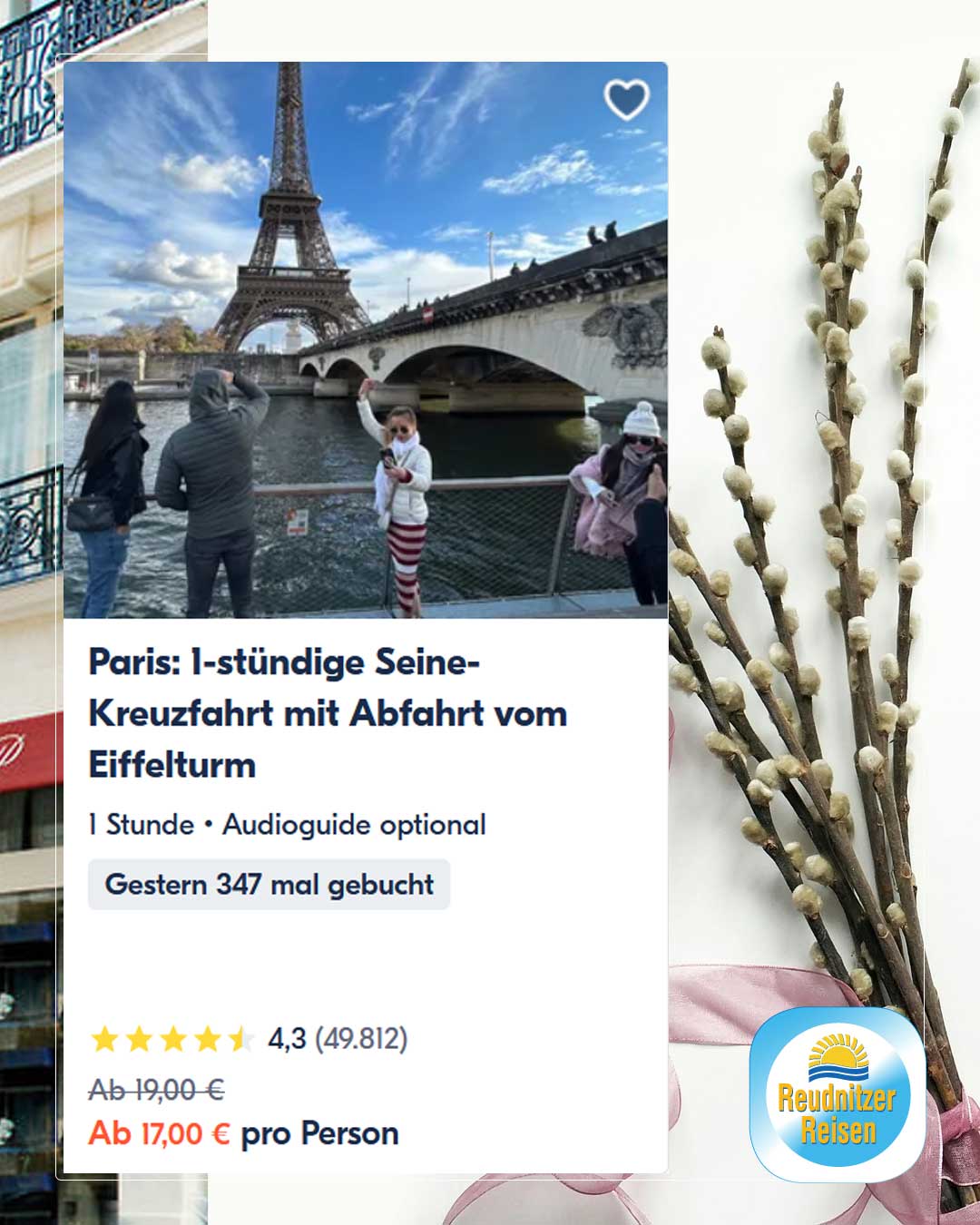 Paris: 1-stündige Seine-Kreuzfahrt mit Abfahrt vom Eiffelturm