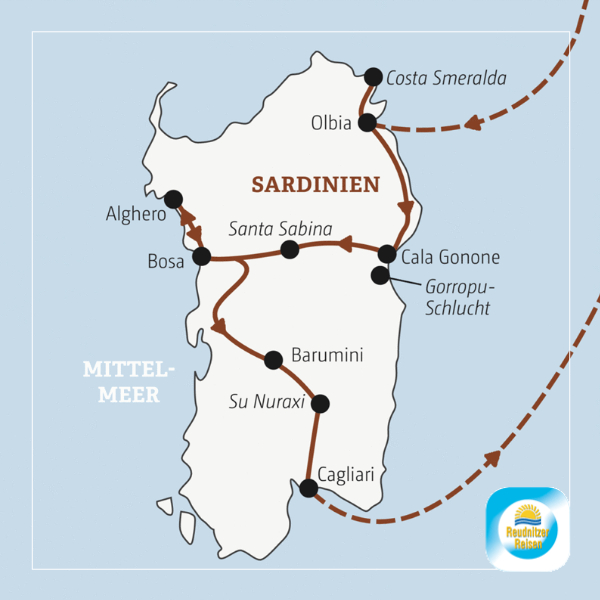 Sardinien-Landkarte