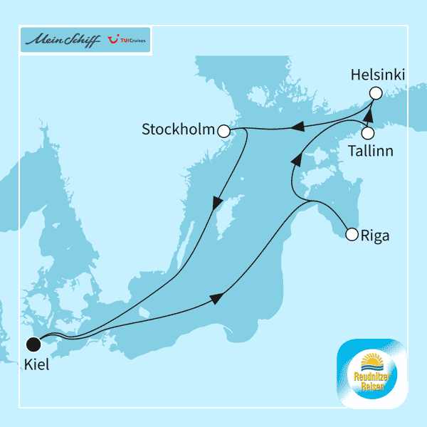 Ostsee – ab/bis Kiel