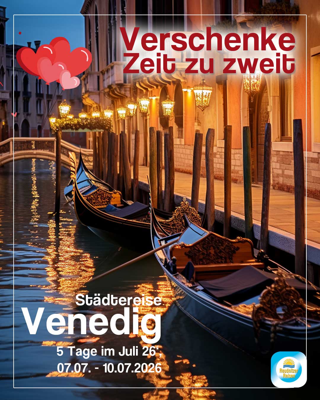 Zeit zu zweit, Städtereise Venedig