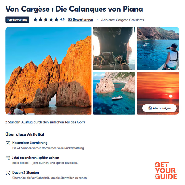 Calanques de Piana - Die rötlich schimmernde Felslandschaft